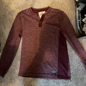 Hollister maroon long sleeve Tee